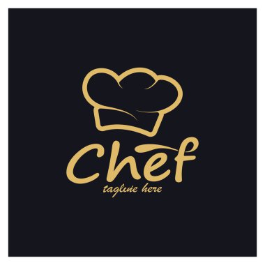 Profesyonel logo şefi ya da aşçı şapkası. İş için, ev aşçısı ve restoran aşçısı.