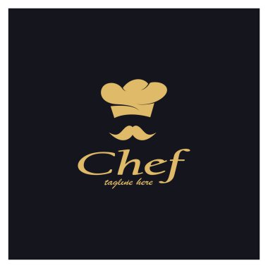 Profesyonel logo şefi ya da aşçı şapkası. İş için, ev aşçısı ve restoran aşçısı.