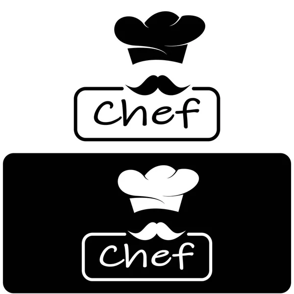 Professionele Logo Chef Kok Keuken Chef Kok Hat Het Bedrijfsleven — Stockvector