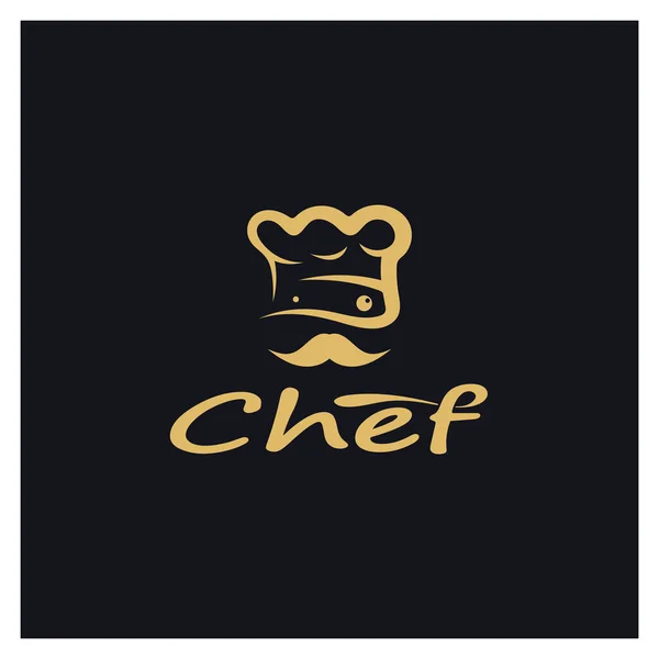 Logo Professionnel Chef Chef Cuisine Hat Entreprise Cuisinier Domicile Restaurant — Image vectorielle