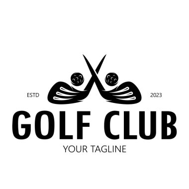 Golf topu logosu, Golf tasarımı logosu, profesyonel golf takımı için logo, golf kulübü, turnuva, golf mağazası işi, golf sahası, etkinlik