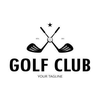 Golf topu logosu, Golf tasarımı logosu, profesyonel golf takımı için logo, golf kulübü, turnuva, golf mağazası işi, golf sahası, etkinlik