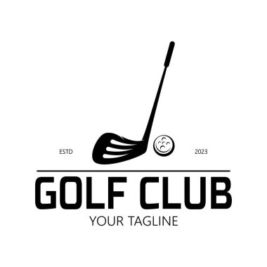 Golf topu logosu, Golf tasarımı logosu, profesyonel golf takımı için logo, golf kulübü, turnuva, golf mağazası işi, golf sahası, etkinlik