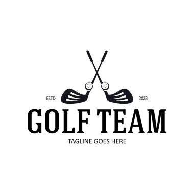 Golf topu logosu, Golf tasarımı logosu, profesyonel golf takımı için logo, golf kulübü, turnuva, golf mağazası işi, golf sahası, etkinlik