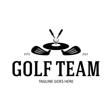 Golf topu logosu, Golf tasarımı logosu, profesyonel golf takımı için logo, golf kulübü, turnuva, golf mağazası işi, golf sahası, etkinlik