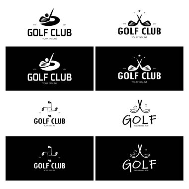 Golf topu logosu, Golf tasarımı logosu, profesyonel golf takımı için logo, golf kulübü, turnuva, golf mağazası işi, golf sahası, etkinlik