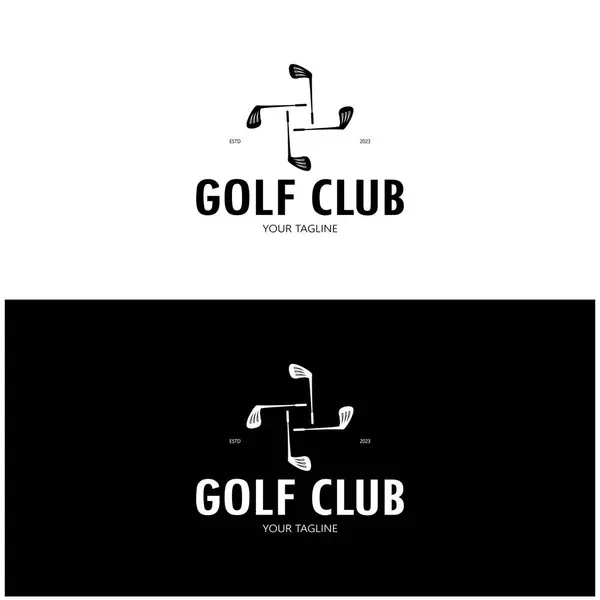 Golf Boll Logotyp Golf Design Stick Logotyp Logotyp För Professionella — Stock vektor