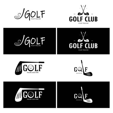 Golf topu logosu, Golf tasarımı logosu, profesyonel golf takımı için logo, golf kulübü, turnuva, golf mağazası işi, golf sahası, etkinlik
