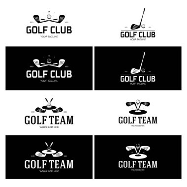 Golf topu logosu, Golf tasarımı logosu, profesyonel golf takımı için logo, golf kulübü, turnuva, golf mağazası işi, golf sahası, etkinlik