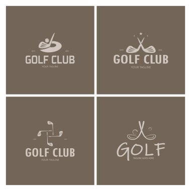 Golf topu logosu, Golf tasarımı logosu, profesyonel golf takımı için logo, golf kulübü, turnuva, golf mağazası işi, golf sahası, etkinlik