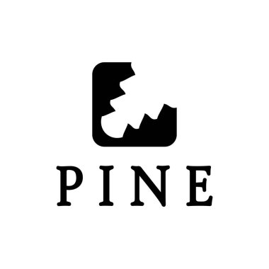 Soyut basit kozalak logosu logosu tasarımı, iş için, rozet, amblem, çam ağacı çiftliği, çam ağacı endüstrisi