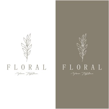 Zarif çiçek ve yaprak çerçevesi. Etiketler, kaplıcalar, şirket kimliği ve düğün davetiyeleri için narin botanik vektör çizimi