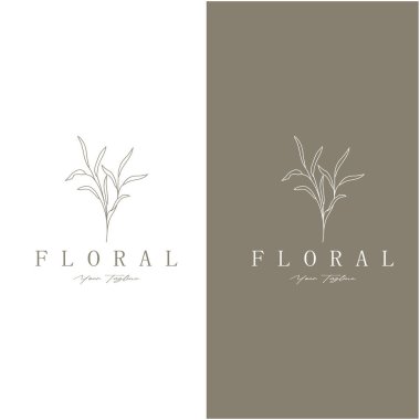 Zarif çiçek ve yaprak çerçevesi. Etiketler, kaplıcalar, şirket kimliği ve düğün davetiyeleri için narin botanik vektör çizimi