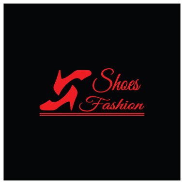 Kadın yüksek topuklu ayakkabıları için logo zarif, lüks ve kadınsı. İş logosu, kadın ayakkabı dükkanı, moda, ayakkabı şirketi, güzellik.