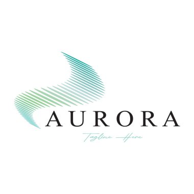 aurora logo design icon illustration vector template