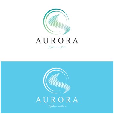 aurora logo design icon illustration vector template