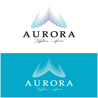 aurora logo design icon illustration vector template