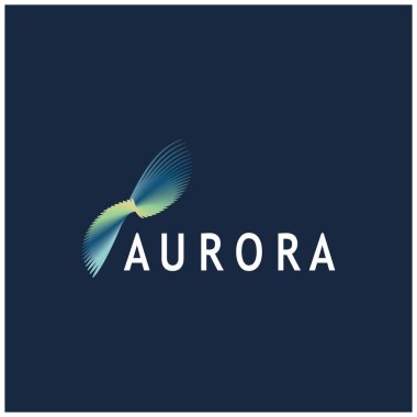 aurora logo design icon illustration vector template