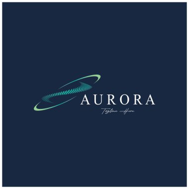 aurora logo design icon illustration vector template