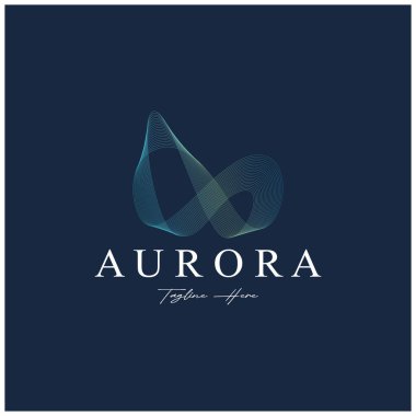 aurora logo design icon illustration vector template