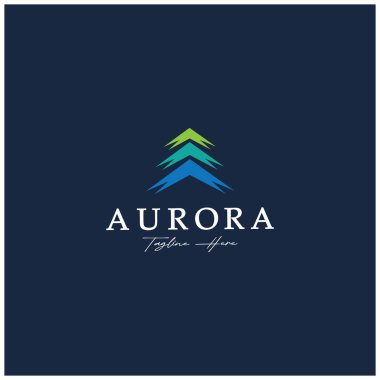 aurora logo design icon illustration vector template