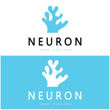 Neuron logo or nerve cell logo design,molecule logo illustration template icon with vector concept 