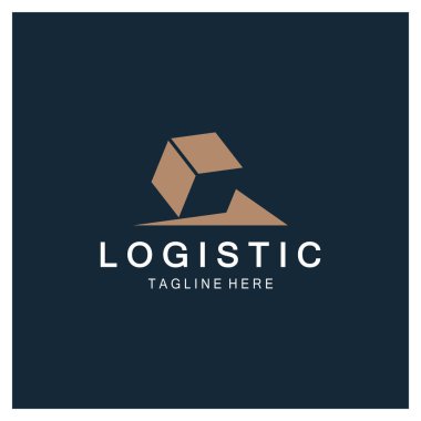 lojistik logo ikonu illüstrasyon vektör tasarım dağıtım sembolü mal ekonomisinin finansmanı