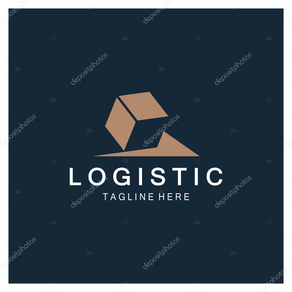 Logistics logo icon illustration vector design  distribution symbol  delivery of goods  economy  finance