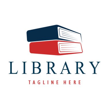 Kitapçılar, kitap şirketleri, yayıncılar, ansiklopediler, kütüphaneler, eğitim, dijital kitaplar, vektörler için kitap veya kütüphane logosu