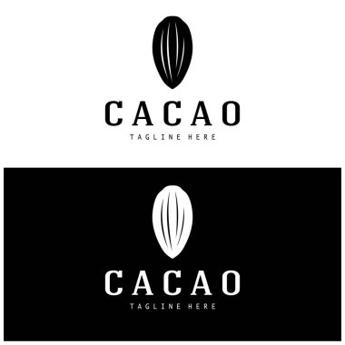 cocoa logo,cocoa bean,cocoa tree,cocoa branches and leaves,chocolate mix on white background,vintage,modern,simple,minimalist icon illustration template design vector