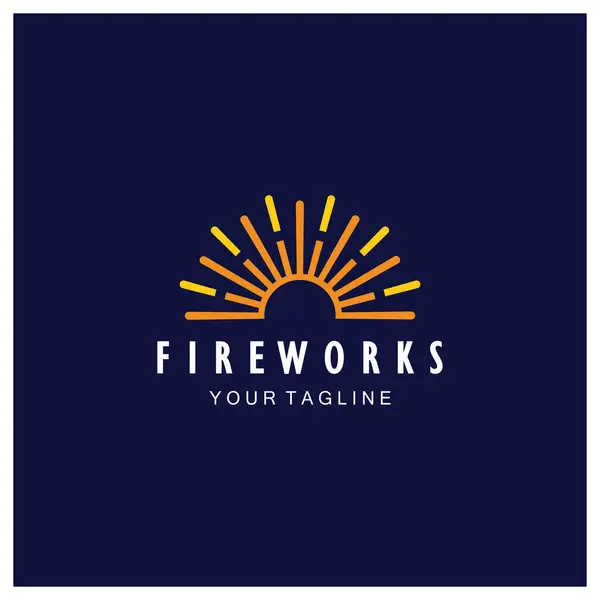 Modern stilde yaratıcı renkli kıvılcımlara sahip havai fişek logosu. İş, marka, kutlama, havai fişekler, havai fişekler için logo.