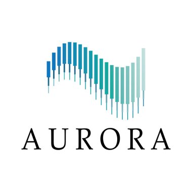 aurora logo design icon illustration vector template