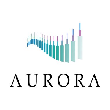 aurora logo design icon illustration vector template