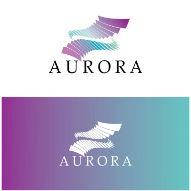 aurora logo design icon illustration vector template