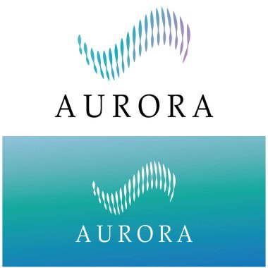 aurora logo design icon illustration vector template