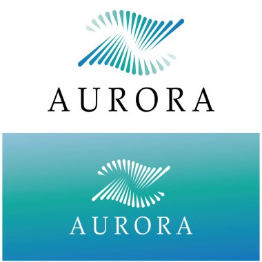 aurora logo design icon illustration vector template