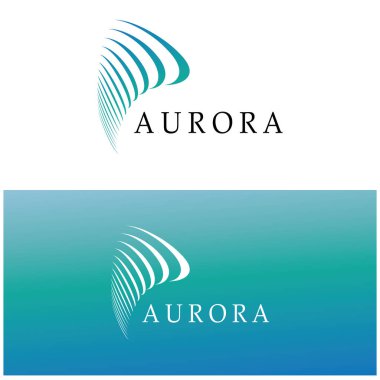 aurora logo design icon illustration vector template