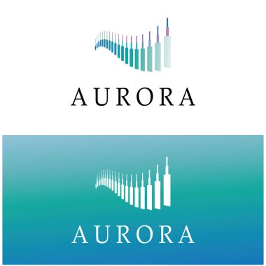 aurora logo design icon illustration vector template
