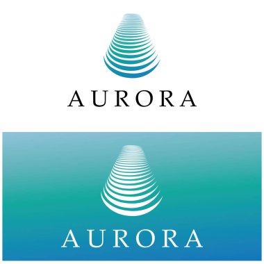 aurora logo design icon illustration vector template