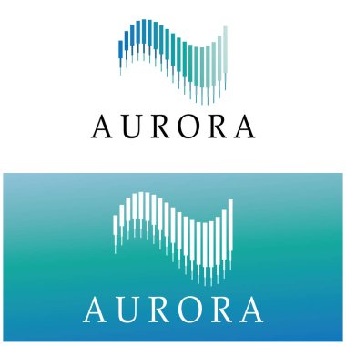aurora logo design icon illustration vector template