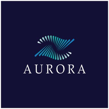 aurora logo design icon illustration vector template