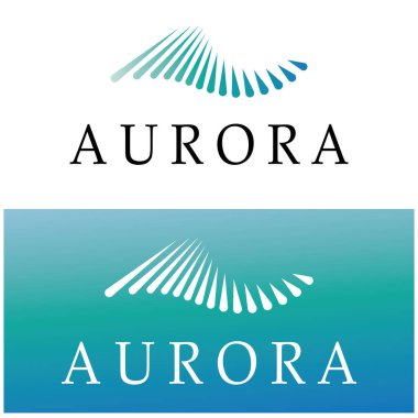 aurora logo design icon illustration vector template