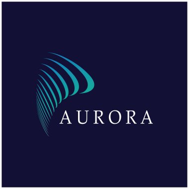 aurora logo design icon illustration vector template