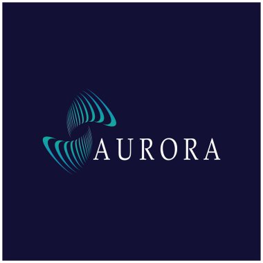 aurora logo design icon illustration vector template