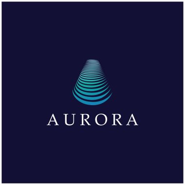 aurora logo design icon illustration vector template
