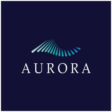 aurora logo design icon illustration vector template