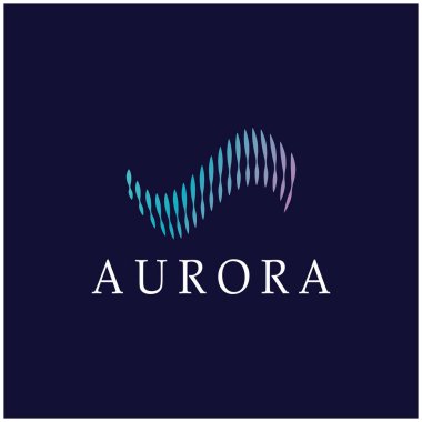 aurora logo design icon illustration vector template