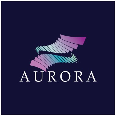 aurora logo design icon illustration vector template