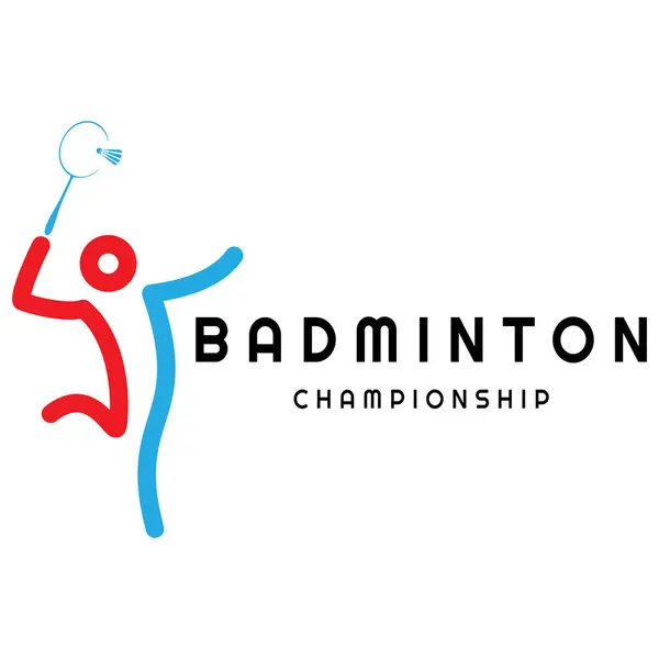 Dynamic Shuttlecock ve Racket ile modern Badminton logo tasarımı, şampiyonluk, spor, spor dükkanı, badminton okulu, işletme, şirket, turnuva için