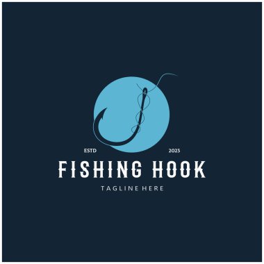 fishing hook logo design, fishing bait, fishing shop, tournament, angler, fishing community clipart